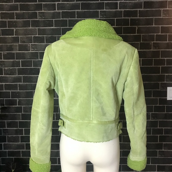 WILSONS LEATHER LIME GREEN LEATHER JACKET - Picture 8 of 16